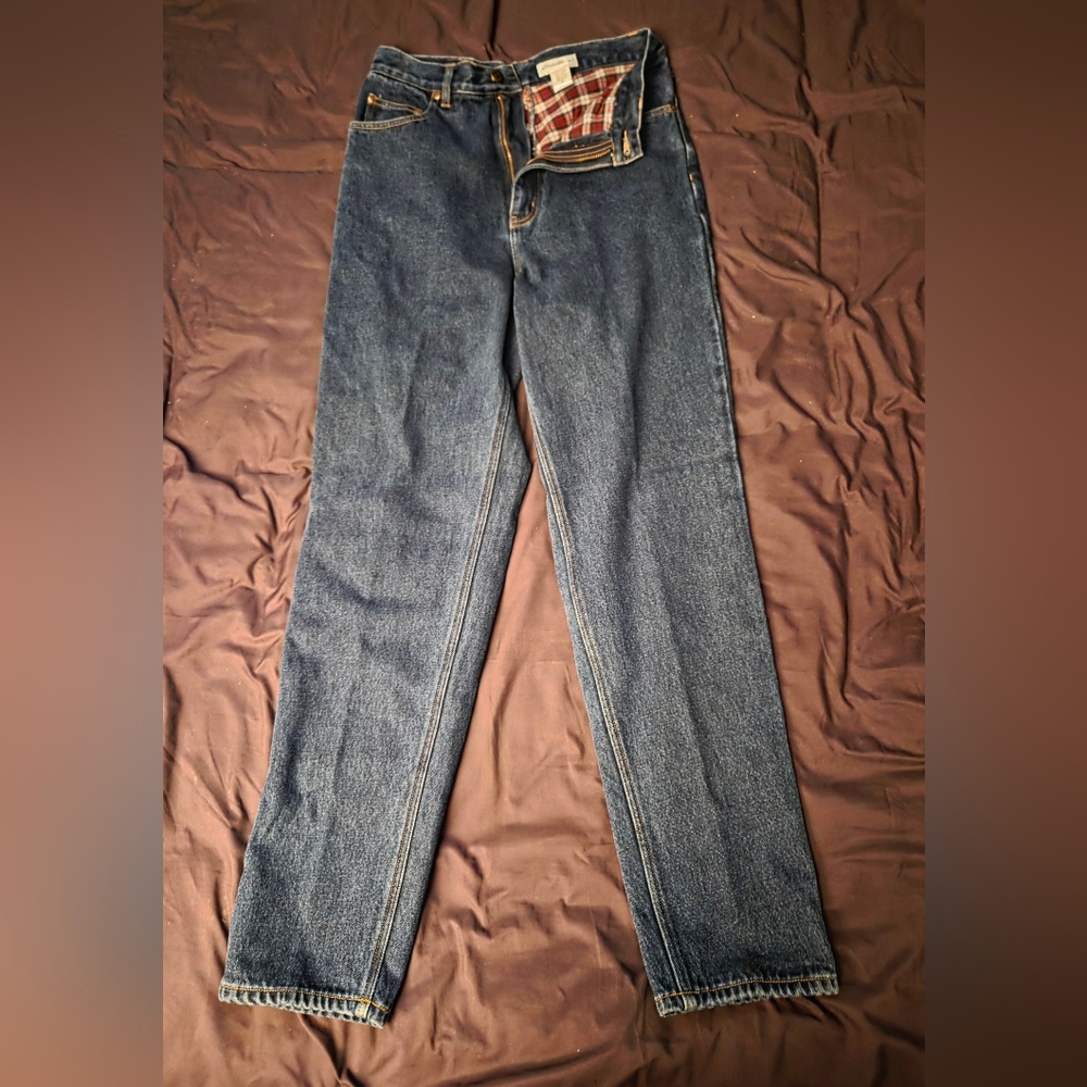 Classic High-Rise Straight Leg Women's Jeans — Dark Blue